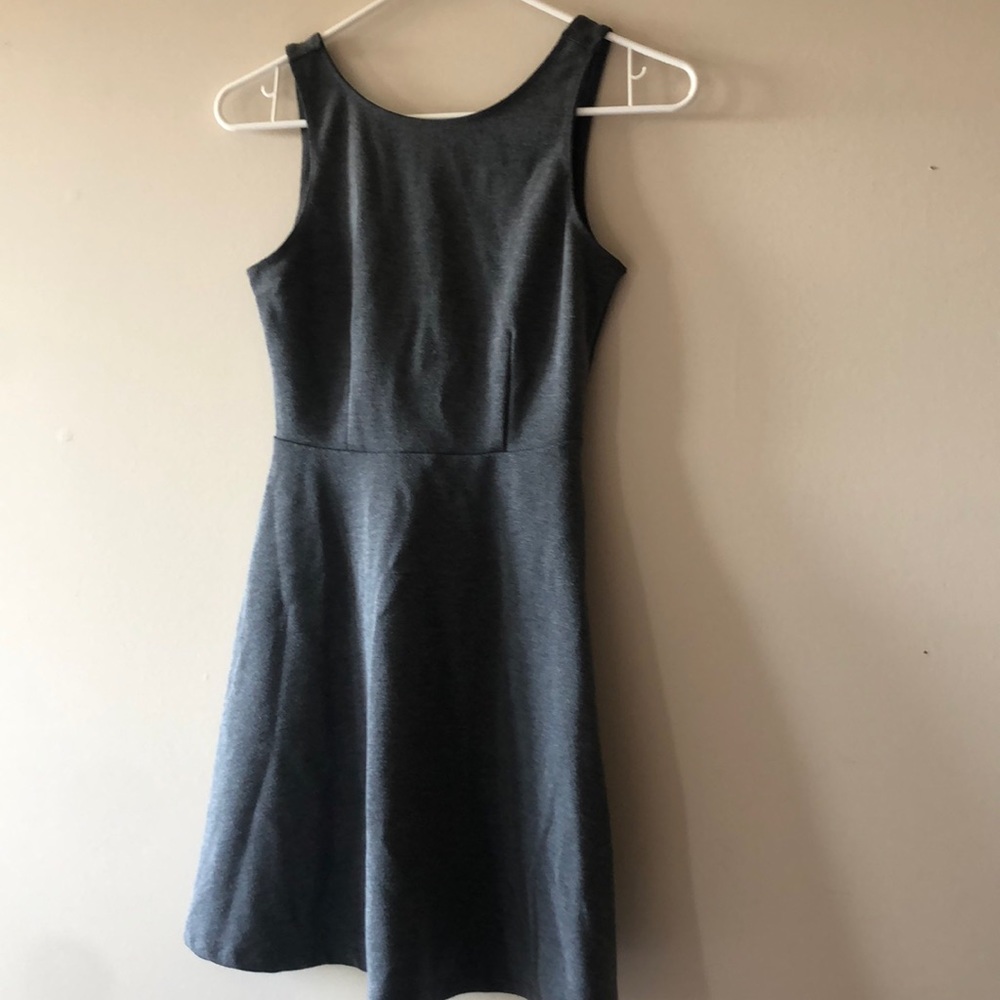 Gray backless dress